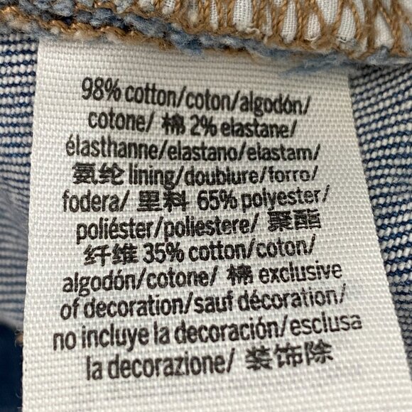 PINK Victoria's Secret Denim Jean Short Shorts Daisy Pocket Size 0 - Picture 7 of 7